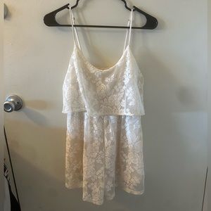 Hollister white cream lace jumpsuit romper